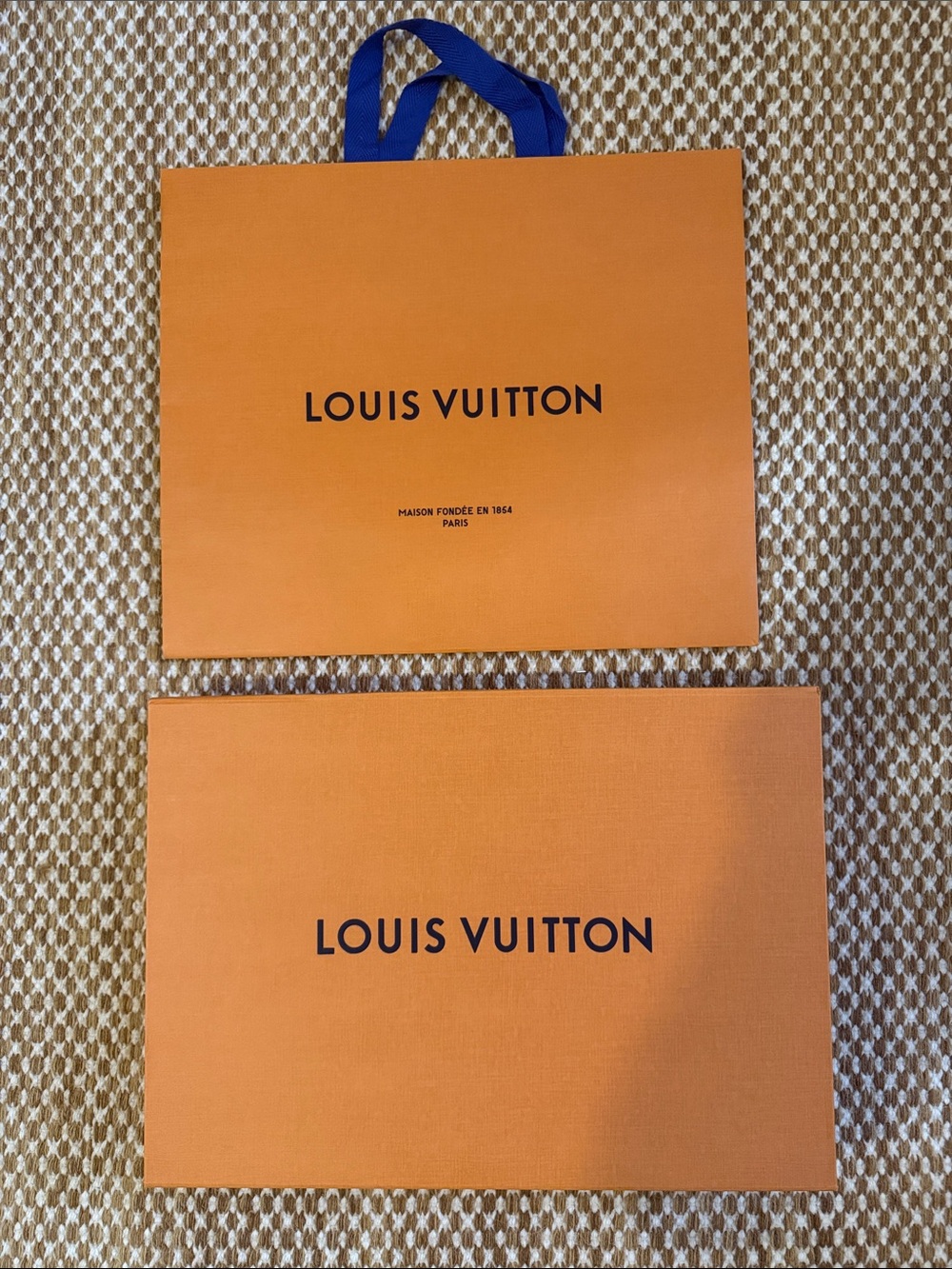 Louis Vuitton empty box and bag